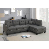 Ebern Designs 2-PC Fabric Sectional Sofa & Chase