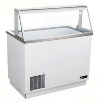 8 tub ice cream dipping cabinet with sneeze guard