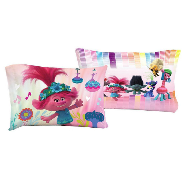 Trolls Standard Reversible Pillowcase for Kids - 20 X 30 Inch (1 Piece Pillow Case Only) in Bedding