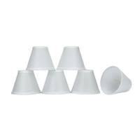 Aspen Creative Corporation 5" H Network Fabric Empire Lamp Shade ( Clip On ) in White