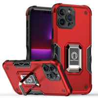 iPhone 15 / 14 / 13 OPTIMUM Magnetic Ring Stand Hybrid Case Cover - Red