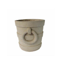 Charlton Home Giglio Round Limestone Pot Planter