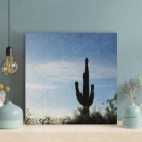Foundry Select Cactus Plant On The Ground During Daytime - 1 Piece Square Graphic Art Print On Wrapped Canvas