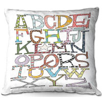 Harriet Bee Rebecka Couch Starbrite Alphabet Square Pillow Cover & Insert