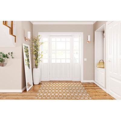 Wildon Home® GEO LOGAN OCHRE Indoor Floor Mat By Wildon Home® in Stoves, Ovens & Ranges