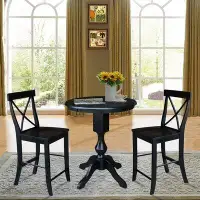 Breakwater Bay Frary 3 - Piece Counter Height Solid Wood Dining Set
