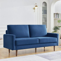 Latitude Run® Modern Velvet Upholstered Sofa With Padded Cushion