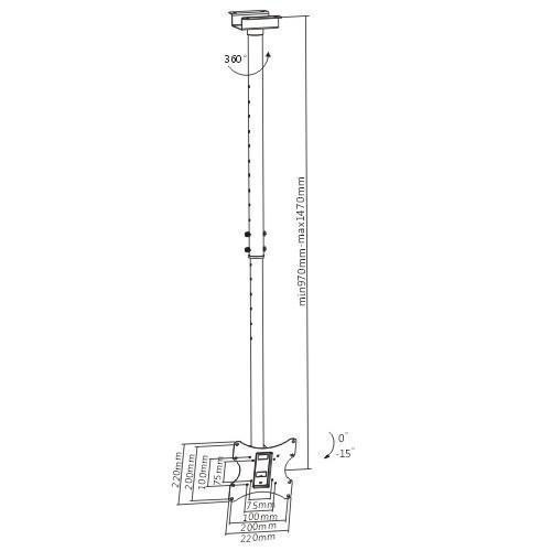 Brateck PLB-CE322  23-42 TV  Ceiling Mount (New) in Video & TV Accessories - Image 2