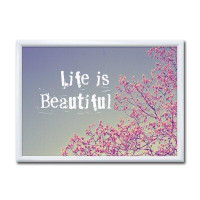 Made in Canada - East Urban Home 'Life is Beautiful' Picture Frame Print on Canvas