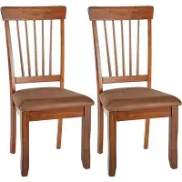 Signature Design by Ashley Signature Design By Ashley Berringer 18" Rustic Dining Chair With Cushions, 2 Count, Brown
