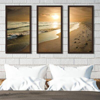 Picture Perfect International Footprints - 3 Piece Picture Frame Photograph Print Set on Acrylic