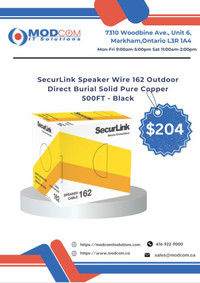 SecurLink Speaker Wire 162 Outdoor Direct Burial Solid Pure Copper 500FT Black Highest Quality Bulk Wire FOR SALE!!!