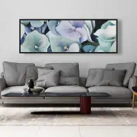 Wildon Home® Hydrangea plant - 20"x60" Framed canvas