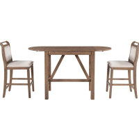 Gracie Oaks Bar Table With Stools, Breakfast Bar Sets, Bar Height Dining Table