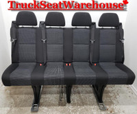 Sprinter Van 2018 Black Cloth 4 Seater Removable Bench Seat Universal Fit Cargo