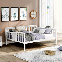 Red Barrel Studio Full Size Daybed, Wood Slat Support, White