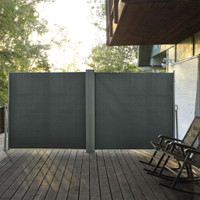 Double Side Awning Screen 236.2" L x 63" H Grey