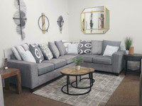 Summer Sale!! Beautiful, Canadian Made Large Sectional includes all the decorative Pillows as shown