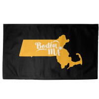 East Urban Home Boston Sports Colours Dobby Rug (W/ Non-Skid Pad)