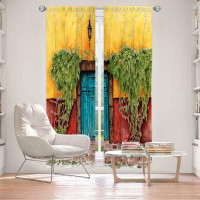 East Urban Home Lined Window Curtains 2-panel Set for Window Size by Marley Ungaro - Blue Door