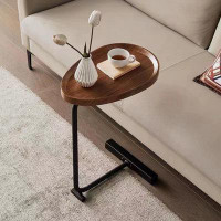 Farm on table C-shaped Side Table, Small Sofa Table for Living room