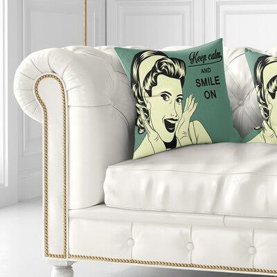 The Twillery Co. Corwin Abstract Portrait Pop Art Retro Woman Pillow in Bedding