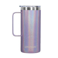 Ezprogear Ezprogear 24 oz Glitter Violet Stainless Steel Coffee Mug Double Wall Beer Tumbler Vacuum Insulated Water Cup