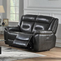 Red Barrel Studio Faux Leather Upholstered Power Reclining Loveseat