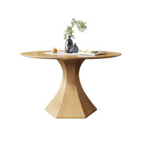 Corrigan Studio Modern Simple Home Circular Dining Table With Embedded Turntable(Chair Not Included)