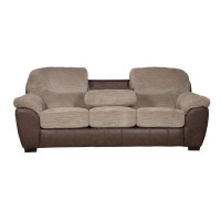 Ebern Designs Midgie 96" Wide Upholstered Sofa with Drop Down Table