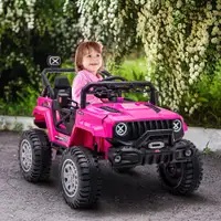 Kids Ride On Off-road Toy Truck 44.1" x 26.4" x 20.9" Pink