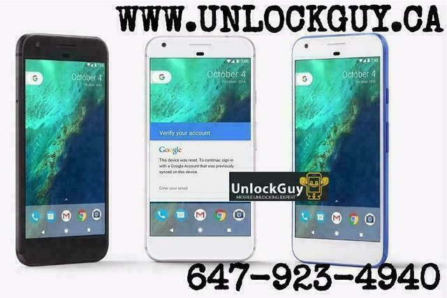 GOOGLE ACCOUNT REMOVE PIXEL SERIES SUCH AS PIXEL | PIXEL XL | PIXEL 2 | PIXEL 2 XL | NEXUS 5X | NEXUS 6P | & MORE in Cell Phone Services in Toronto (GTA) - Image 2