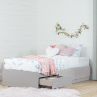South Shore Reevo Twin Bed with 3 Drawers