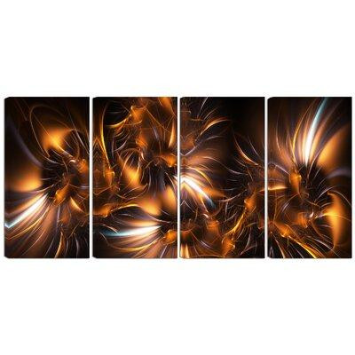 Design Art Metal 'Silver/Gold Stars' 4 Piece Graphic Art Set in Arts & Collectibles