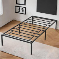 17 Stories Twin/Full/Queen/King Size Metal Bed Frame With Sturdy Steel Slat Support, 14 Inch Platform Bed Frame, Mattres
