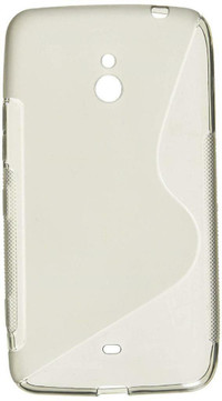 JUJEO S Shape TPU Shell Case for Nokia Lumia 1320 RM-994 RM-995 RM-996 - Grey - Retail Packaging - Grey