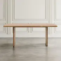 The Twillery Co. Warwick Modern Butcher Block Solid Wood Dining Table