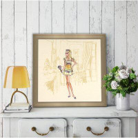 Made in Canada - Picture Perfect International "Yellow Nightgown Barbie®" Framed Painting Print