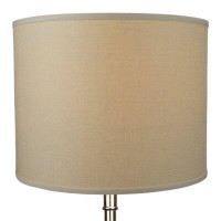 Ebern Designs 14" H X 18" W Drum Lamp Shade -  (Spider Attachment) In Designer Linen Natural in , Designer Linen Natural