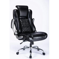 Inbox Zero Office Chair with Lifting Headrest, Adjustable Built-in Lumbar Support and Flip Arms