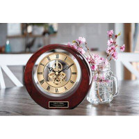 AllGiftFrames Personalized Unique Engineering Gear See Through Desk Clock Engraved Wood Shelf Table Graduation Engineer