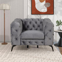 House of Hampton Exquisite Appearance Velvet Upholstered Accent Sofa, with Button Tufted Back
