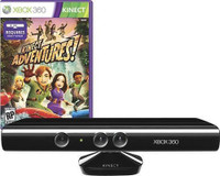 XBOX 360 Capteur Kinect + jeu Kinect Adventure en excellente condition, garantie de 30 jours!