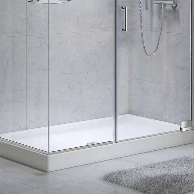 PRICE REDUCED!!  48x36x4 Acrylic Double Threshold Base With Flat Surface ABCS4836C ( Left or Right Available ) In Stock in Plumbing, Sinks, Toilets & Showers in Alberta - Image 2