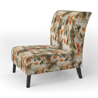 Red Barrel Studio Tropical Greens Warm Earth Tones - Upholstered Tropical Accent Chair