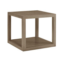 Sherrill Occasional Cube Floor Shelf End Table with Storage