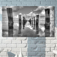 Picture Perfect International 'Old Fishing Pier and Clouds' Photographic Print on Wrapped Canvas