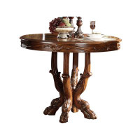 Astoria Grand Culcrum Cherry Oak Counter Height Table With Pedestal