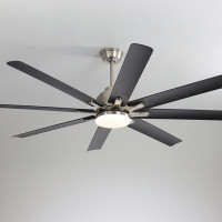 Ivy Bronx 66" Smart Ceiling Fan With Light Abs Blades