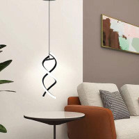Wrought Studio Spiral Led Pendant Lighting Fixture Modern Hanging Lamp Adjustable Island Lights Fixture